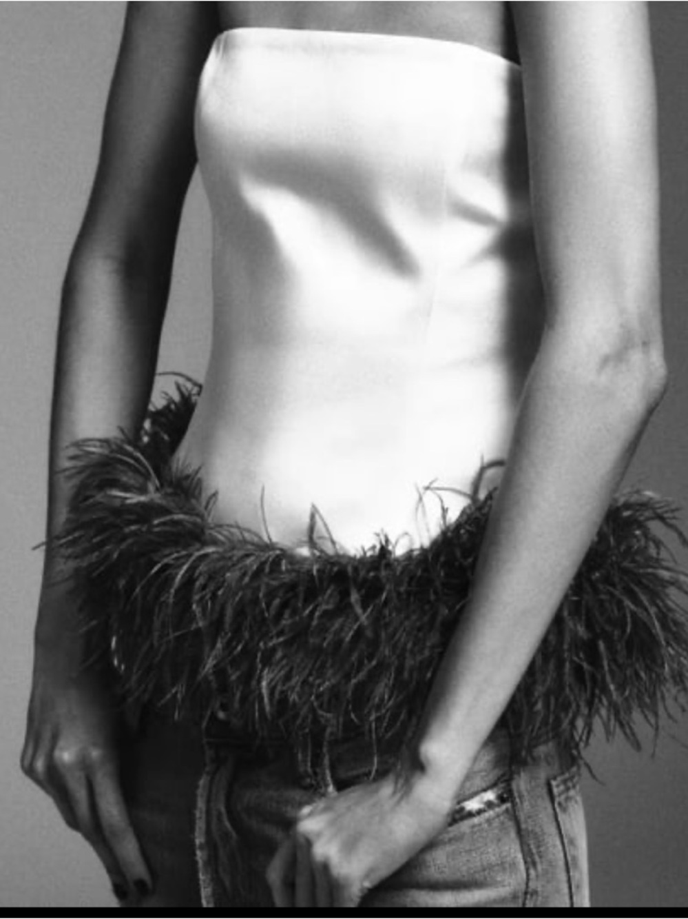 ZARA FEATHER BANDEAU